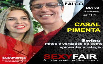 Casal Pimenta fala sobre swing na Sexyfair