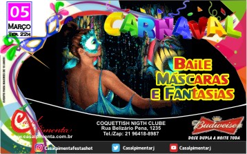 05/03 Festa Baile Máscaras e Fantasias