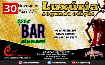 30/11 2a Festa Luxúria Open Bar