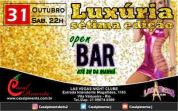 31/10 Festa Luxúria Open Bar