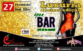 27/02 Festa Luxúria Open Bar