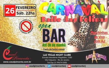 Baile Das Felinas com Open Bar
