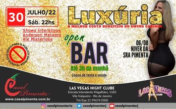 30/07 Festa Luxúria Open Bar