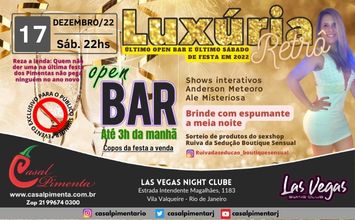 17/12 Festa Luxúria Retrô Open Bar