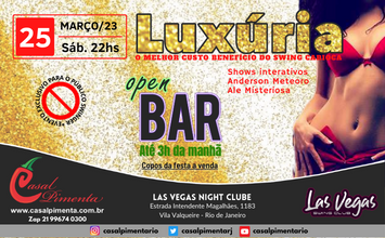 25/03 Festa Luxúria Open Bar