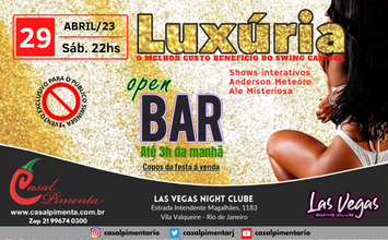 29/04 Festa Luxúria Open Bar