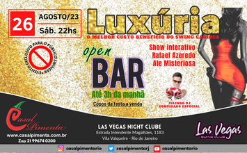 26/08 Festa Luxúria Open Bar