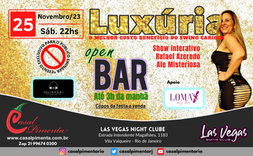 25/11 Festa Luxúria Open Bar