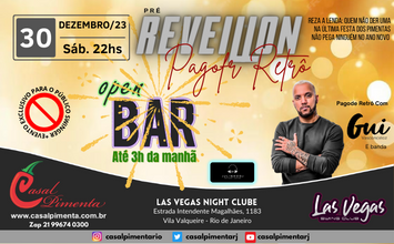 30/12 Pré Reveillon Pagode Retrô Open Bar